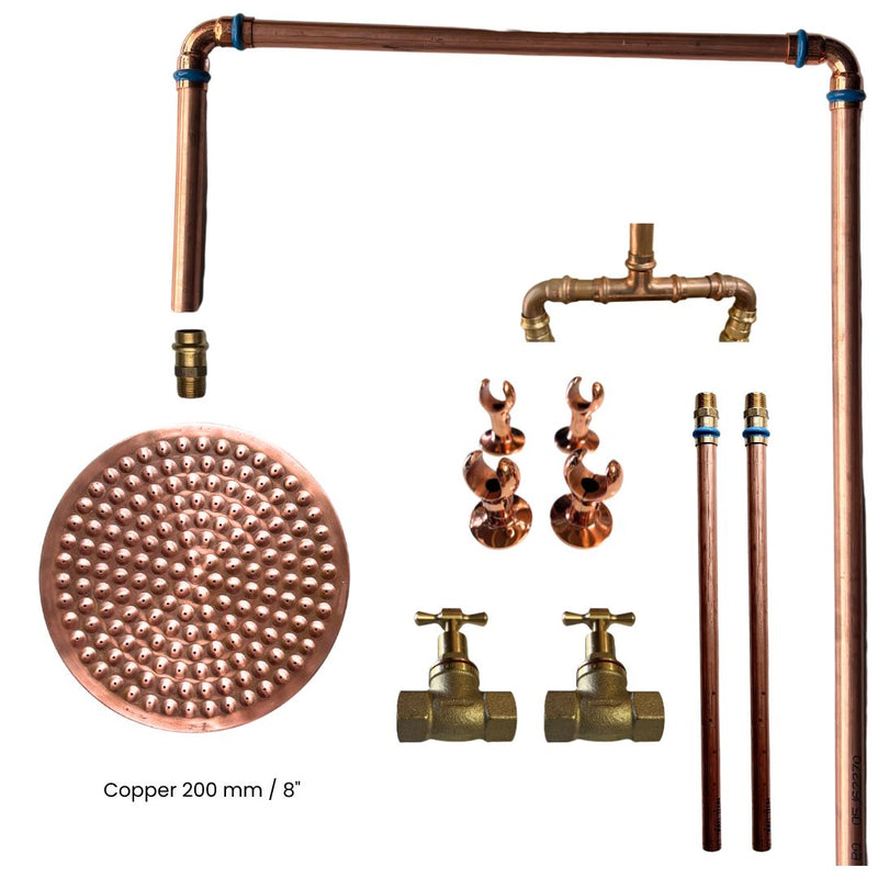 Load image into Gallery viewer, BURLEIGH Outdoor Shower Kit - 200mm Copper Head
