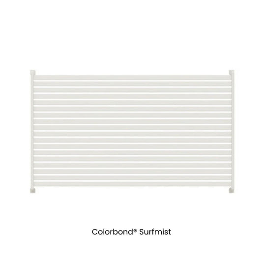 Clik'n'Fit® Aluminium Window Privacy Screens - FLAT SLATS - Suits 1500mm, 1800mm or 2100mm Widths - Colorbond Colours