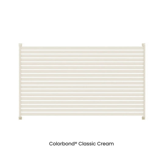 Clik'n'Fit® Aluminium Window Privacy Screens - FLAT SLATS - Suits 1500mm, 1800mm or 2100mm Widths - Colorbond Colours