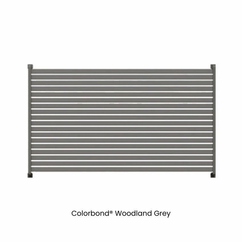 Load image into Gallery viewer, Clik&#39;n&#39;Fit® Aluminium Window Privacy Screens - FLAT SLATS - Suits 1500mm, 1800mm or 2100mm Widths - Colorbond Colours
