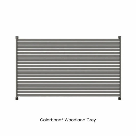 Clik'n'Fit® Aluminium Window Privacy Screens - FLAT SLATS - Suits 1500mm, 1800mm or 2100mm Widths - Colorbond Colours