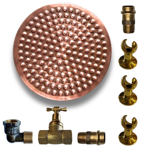 JUST ADD PIPE Outdoor Copper Shower Kit