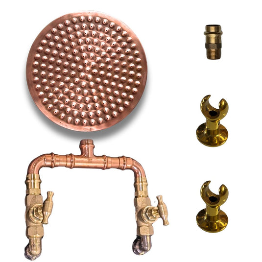 JUST ADD PIPE Outdoor Copper Shower Kit