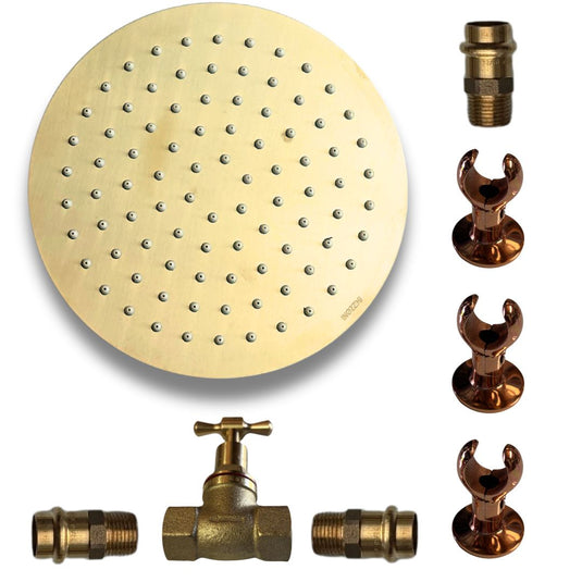 JUST ADD PIPE Outdoor Copper Shower Kit