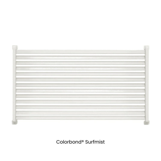 Clik'n'Fit® Aluminium Window Privacy Screens - LOUVRE SLATS - Suits 1500mm, 1800mm or 2100mm Widths - Colorbond Colours