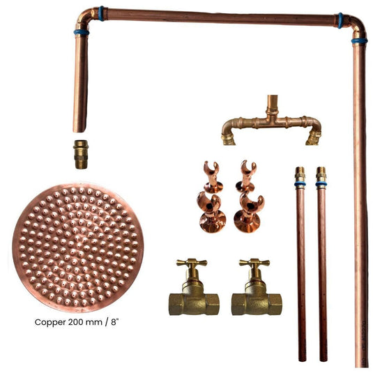 BURLEIGH Outdoor Shower Kit - 200mm Copper Head