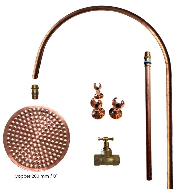 Load image into Gallery viewer, BURLEIGH Outdoor Shower Kit - 200mm Copper Head
