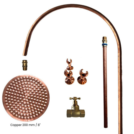 BURLEIGH Outdoor Shower Kit - 200mm Copper Head