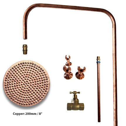 BURLEIGH Outdoor Shower Kit - 200mm Copper Head