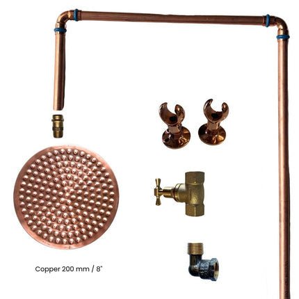 Load image into Gallery viewer, BURLEIGH Outdoor Shower Kit - 200mm Copper Head
