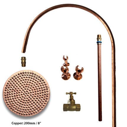 BURLEIGH Outdoor Shower Kit - 200mm Copper Head