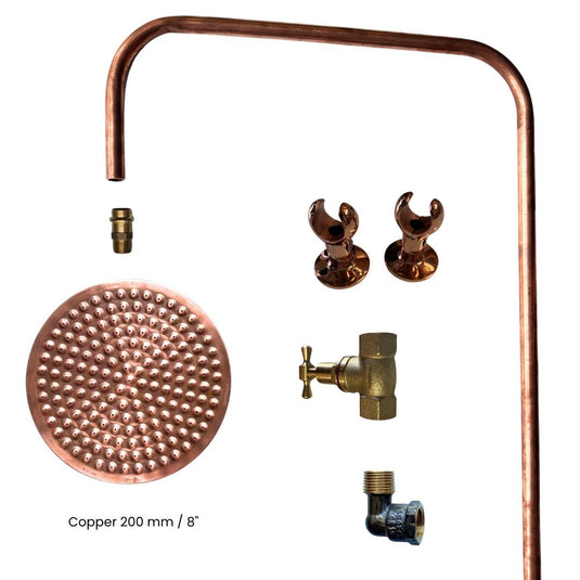 BURLEIGH Outdoor Shower Kit - 200mm Copper Head