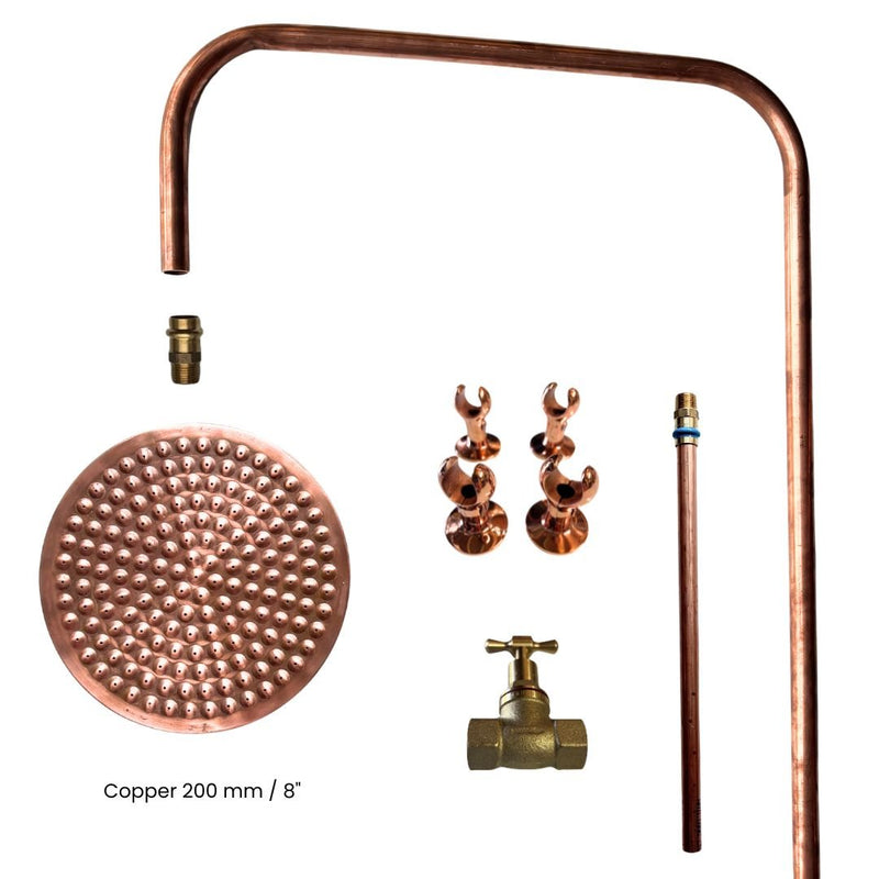 Load image into Gallery viewer, BURLEIGH Outdoor Shower Kit - 200mm Copper Head
