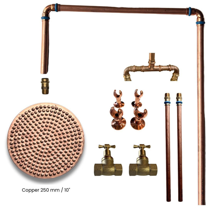 Load image into Gallery viewer, BURLEIGH Outdoor Shower Kit - 250mm Copper Head
