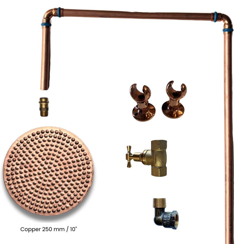 Load image into Gallery viewer, BURLEIGH Outdoor Shower Kit - 250mm Copper Head
