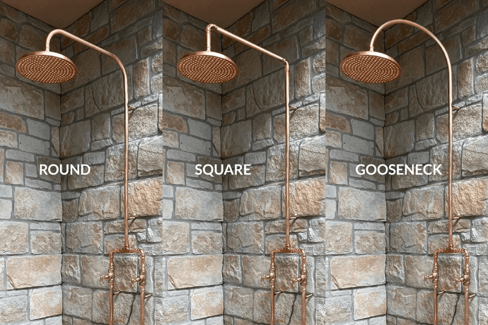 BURLEIGH Outdoor Shower Kit - 200mm Copper Head