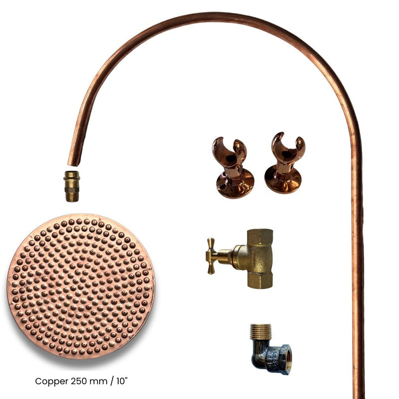 Load image into Gallery viewer, BURLEIGH Outdoor Shower Kit - 250mm Copper Head
