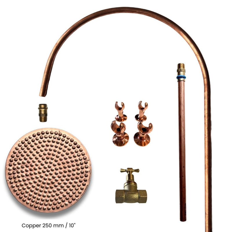 Load image into Gallery viewer, BURLEIGH Outdoor Shower Kit - 250mm Copper Head
