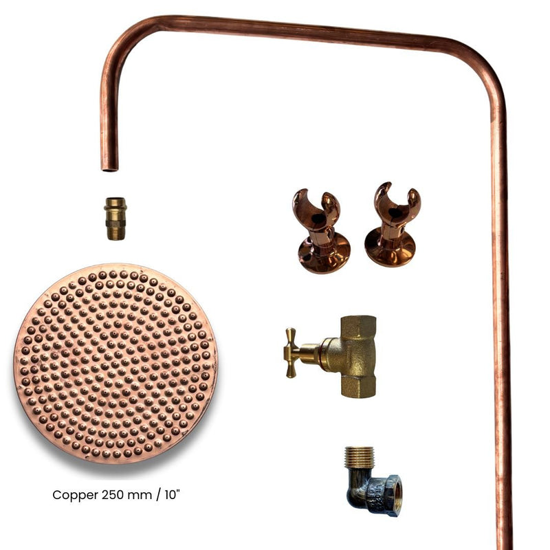 Load image into Gallery viewer, BURLEIGH Outdoor Shower Kit - 250mm Copper Head
