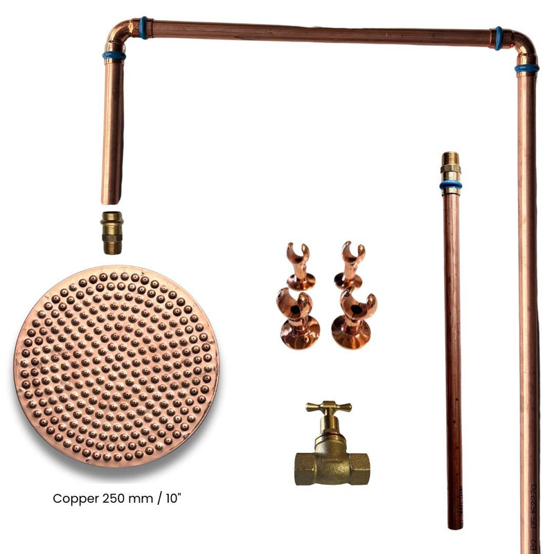 Load image into Gallery viewer, BURLEIGH Outdoor Shower Kit - 250mm Copper Head
