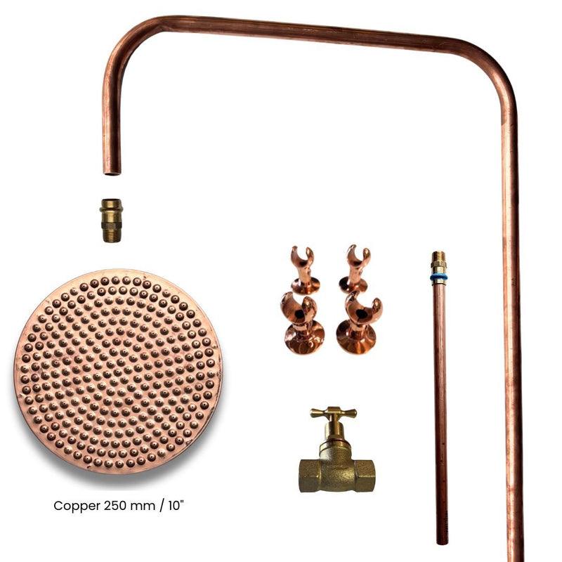 Load image into Gallery viewer, BURLEIGH Outdoor Shower Kit - 250mm Copper Head
