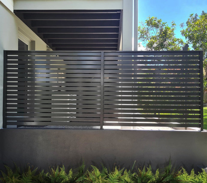 Clik'n'Fit® Aluminium Privacy Screen - Single Slat Fence Panel -  2350mm W x 6 Heights-   Colorbond Colours