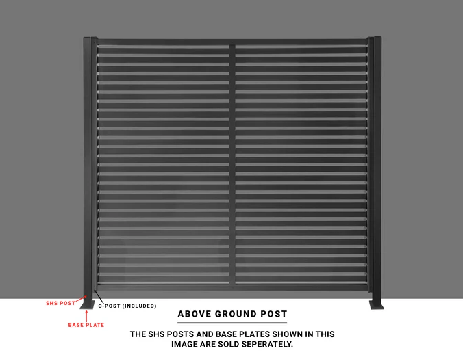 Load image into Gallery viewer, Clik&#39;n&#39;Fit® Aluminium Privacy Screen - Single Slat Fence Panel -  2350mm W x 6 Heights-   Colorbond Colours
