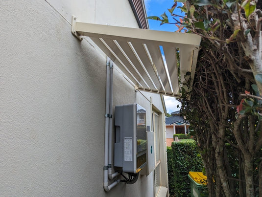 Classic cream tilt bracket awning slat