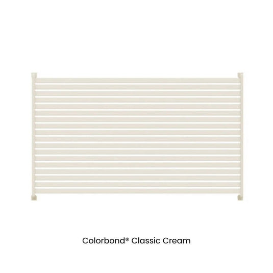 Clik'n'Fit® Aluminium Window Privacy Screens - FLAT SLATS - Suits 1500, 1800 or 2100mm Widths - Colorbond Colours