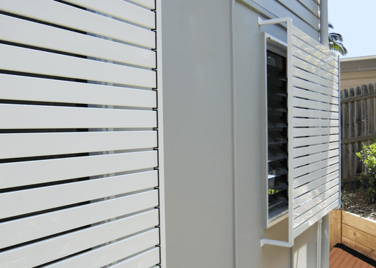 Clik'n'Fit® Aluminium Window Privacy Screens - FLAT SLATS - Suits 1500, 1800 or 2100mm Widths - Colorbond Colours