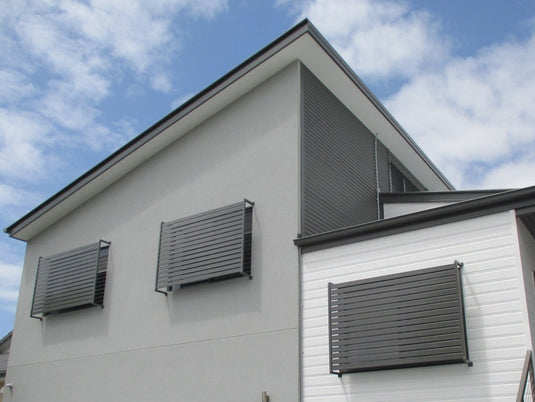 Clik'n'Fit® Aluminium Window Privacy Screens - FLAT SLATS - Suits 1500, 1800 or 2100mm Widths - Colorbond Colours