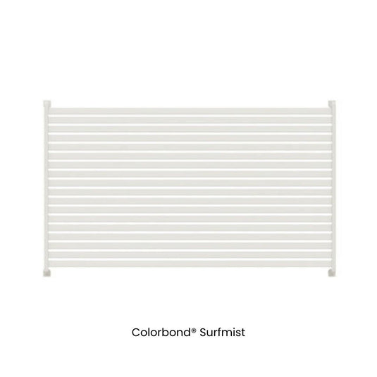 Clik'n'Fit® Aluminium Window Privacy Screens - FLAT SLATS - Suits 1500, 1800 or 2100mm Widths - Colorbond Colours