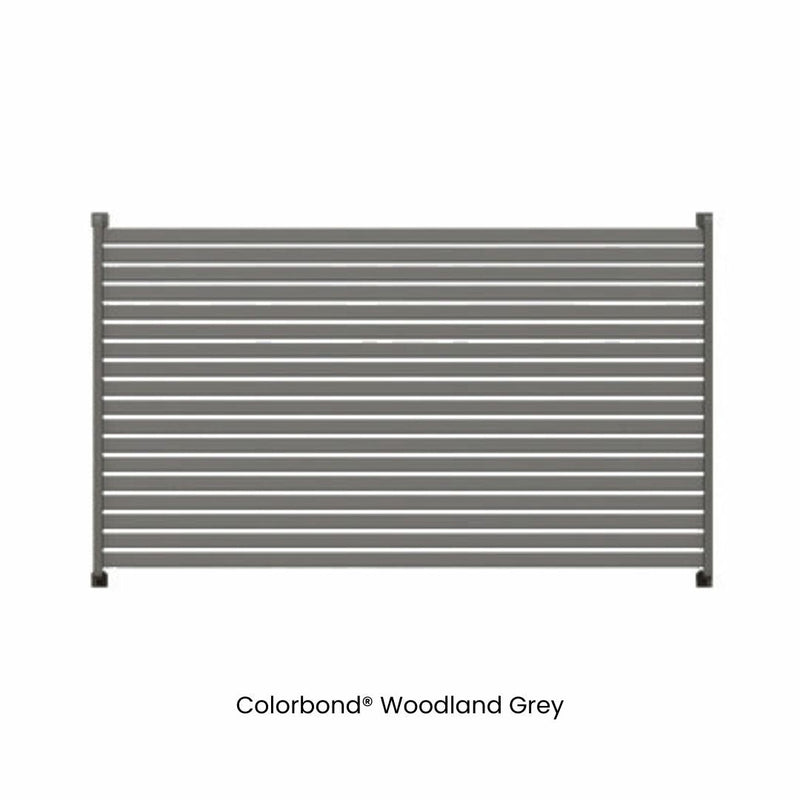 Load image into Gallery viewer, Clik&#39;n&#39;Fit® Aluminium Window Privacy Screens - FLAT SLATS - Suits 1500, 1800 or 2100mm Widths - Colorbond Colours
