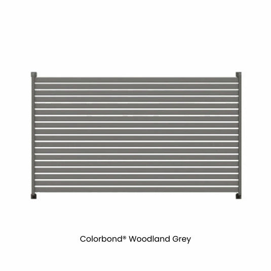 Clik'n'Fit® Aluminium Window Privacy Screens - FLAT SLATS - Suits 1500, 1800 or 2100mm Widths - Colorbond Colours