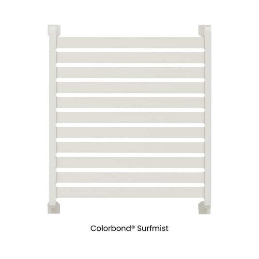 Clik'n'Fit® Aluminium Window Privacy Screens - FLAT SLATS - Suits 600, 900 or 1200mm Widths - Colorbond Colours