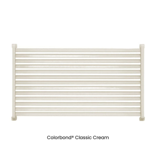 Clik'n'Fit® Aluminium Window Privacy Screens - LOUVRE SLATS - Suits 1500mm, 1800mm or 2100mm Widths - Colorbond Colours