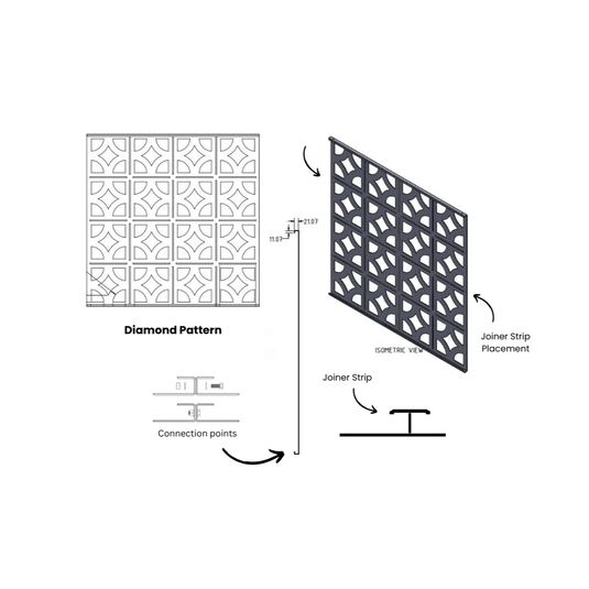 Diamond Pattern Cad Drawing