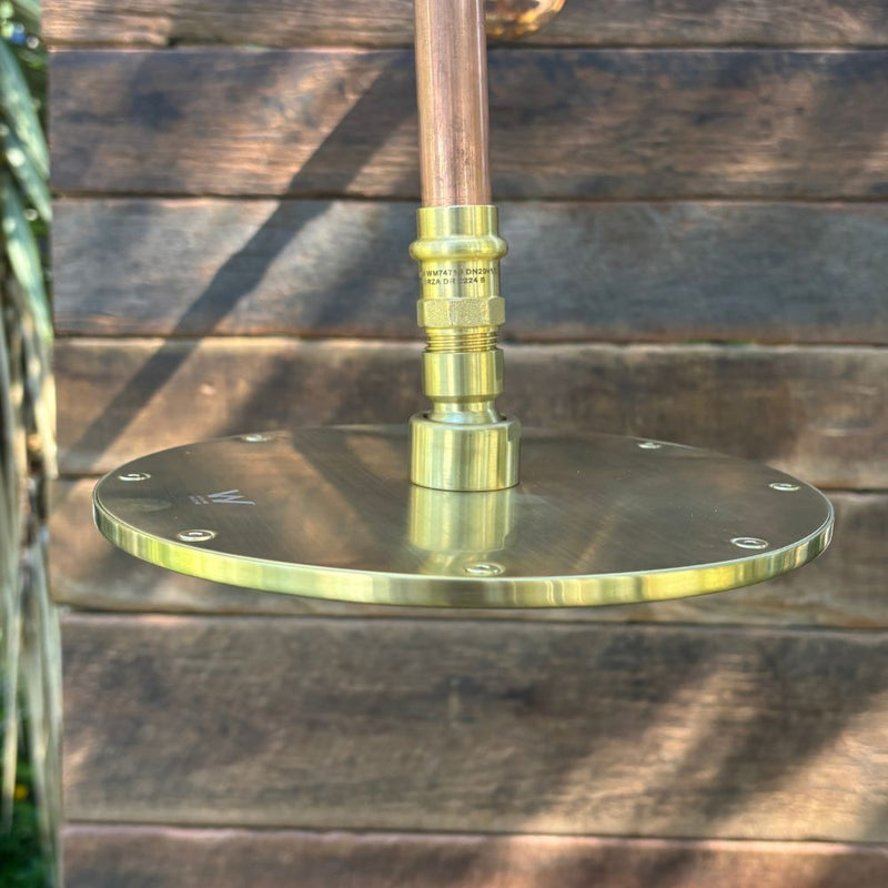 Load image into Gallery viewer, DURANBAH Outdoor Shower Kit - Out of Wall  - Brass Shower Head
