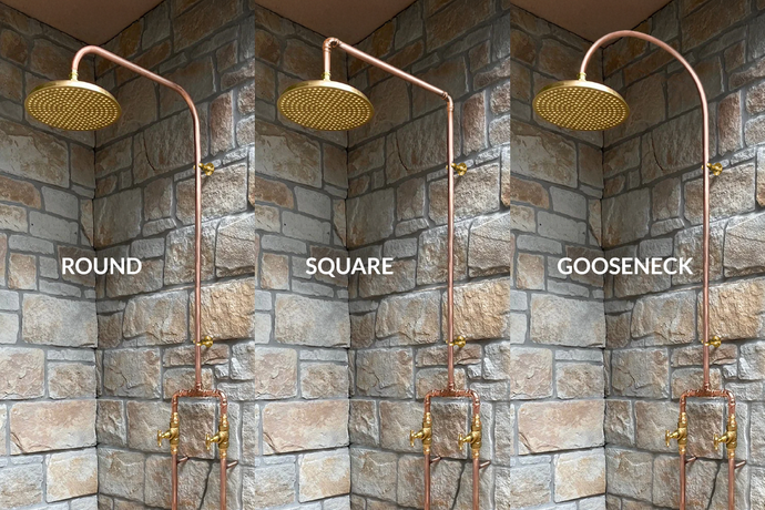 KIRRA Outdoor Shower Kit - Brass 200mm Shower Head