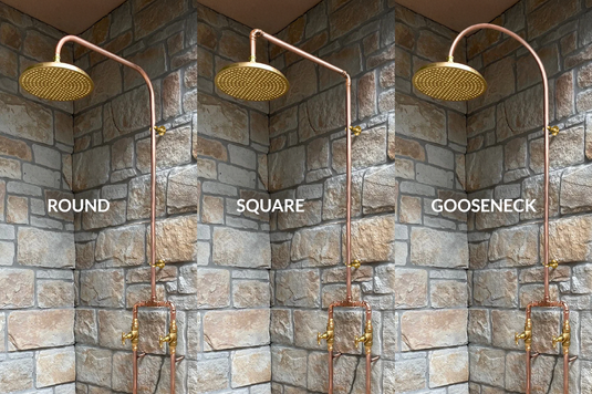 KIRRA Outdoor Shower Kit - Brass 200mm Shower Head