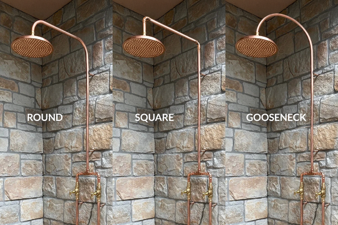 BURLEIGH Outdoor Shower Kit - 200mm Copper Head