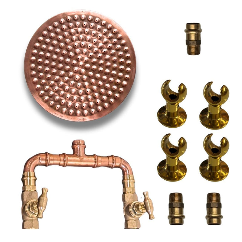 Load image into Gallery viewer, JUST ADD PIPE Outdoor Copper Shower Kit
