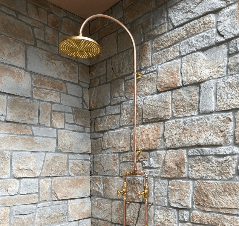 Load image into Gallery viewer, KIRRA Outdoor Shower Kit - Brass 200mm Shower Head
