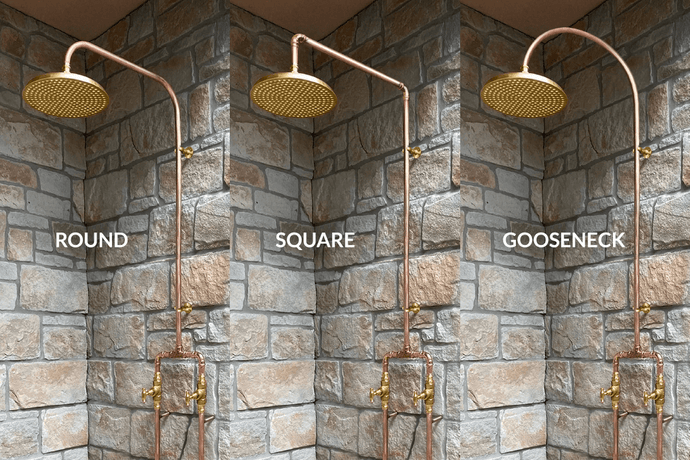 KIRRA Outdoor Shower Kit - Brass 200mm Shower Head
