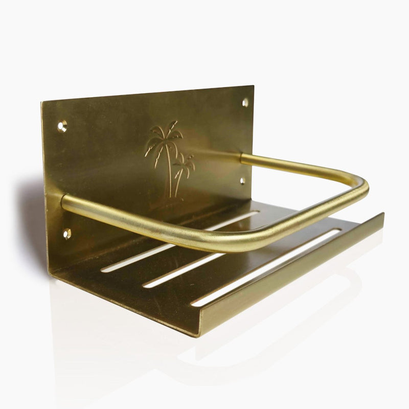 Load image into Gallery viewer, Outdoor Palm Shower Shelf Copper or Brass
