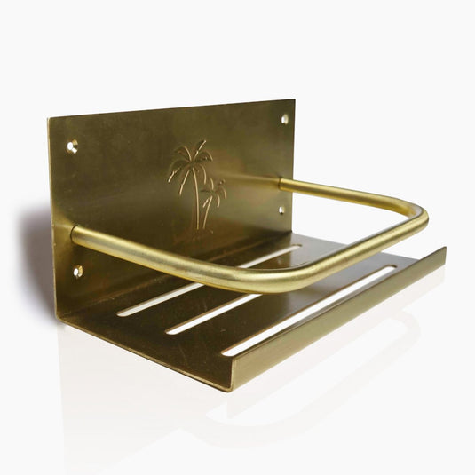 Outdoor Palm Shower Shelf Copper or Brass
