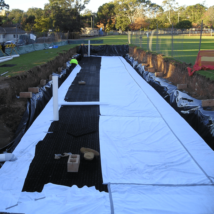 Load image into Gallery viewer, Underground tank covered with geofabric
