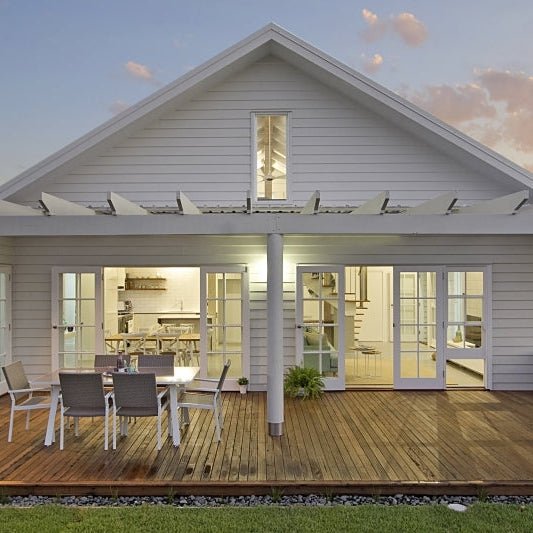 Finished decking installed in eco home