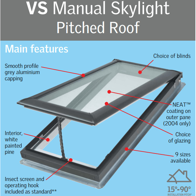 Load image into Gallery viewer, VELUX VS Manual Opening Skylight - VEL-VS2004 C01 - Eco Sustainable House
