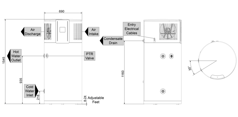 Load image into Gallery viewer, WWK Domestic Hot Water Heat Pump - SE-WWK222H - Eco Sustainable House
